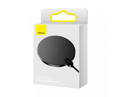 Бездротовий зарядний пристрій Baseus Digital LED Display Gen 2 Wireless Charger 15W Black (CCED000001)