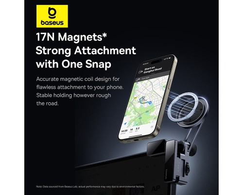 Автотримач для телефона Baseus MaxView Magnetic Car Mount for In-Vehicle Infotainment Screen Space Grey (C40180701813-00)