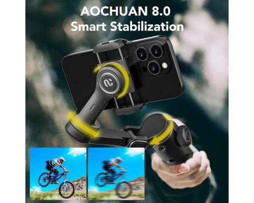 Триосьовий стабілізатор AOCHUAN Professional Gimbal Stabilizer for Smartphone Smart X2 Чорний (SmartX2)