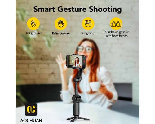 Триосьовий стабілізатор AOCHUAN Professional Gimbal Stabilizer for Smartphone Smart X2 Чорний (SmartX2)