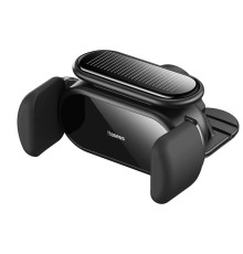 Автотримач для телефона Baseus Steel Cannon pro Solar Electric Car Mount Black (SUGP010001)