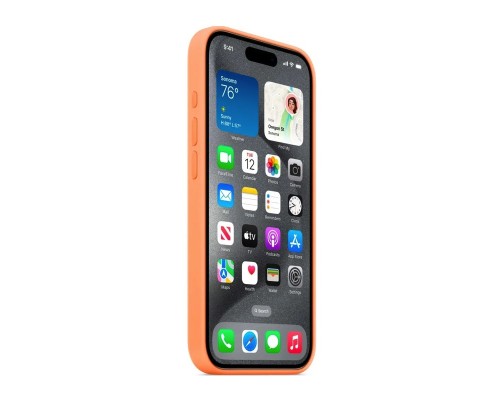 Чохол для смартфона Silicone Full Case AAA MagSafe IC for iPhone 15 Orange (Orig15Orange)