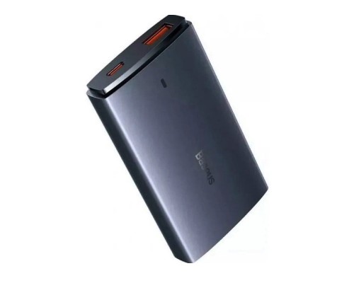 Мережевий зарядний пристрій з  кабелем Baseus GaN5 Pro Ultra-Slim Fast Charger C+U 65W Gray((With Mini White Cable C to C 100W(20V/5A) 1m Black) (CCGP150113)