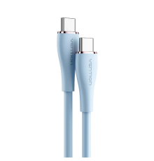 Кабель Vention USB 2.0 C Male to C Male 5A Cable 1.5M Light Blue Silicone Type (TAWSG) (TAWSG)