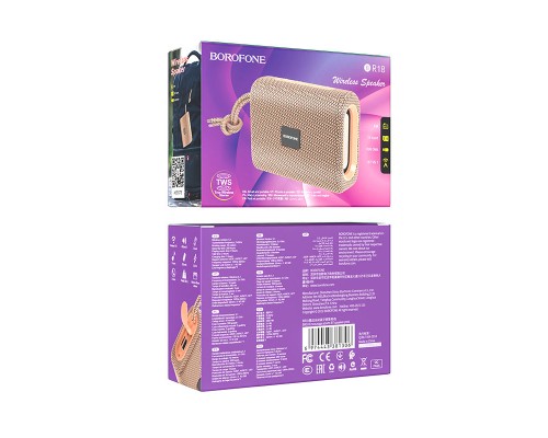 Портативна колонка BOROFONE BR18 Encourage sports BT speaker, 5W, Pink (6974443381306)