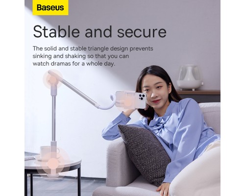 Тримач для телефона Baseus Unlimited adjustment lazy phone holder silver (SULR-0S)