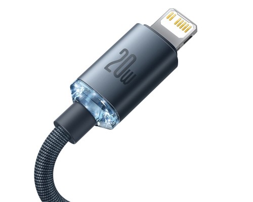 Кабель Baseus Crystal Shine Series Fast Charging Data Cable Type-C to iP 20W 2m Black (CAJY000301)