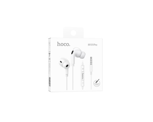 Навушники HOCO M101 Pro Crystal sound wire-controlled earphones with microphone White (6931474782380)