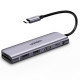 USB-хаб UGREEN USB-C to 2 Ports USB3.0-A Hub + HDMI + TF/SD with PD Power Supply (Space Gray) (UGR-70411)