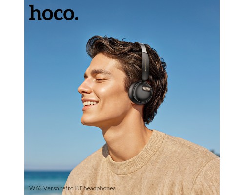 Бездротові накладні навушники HOCO W62 Verso retro BT headphones Black (6942007648127)