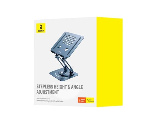 Підставка для ноутбука Baseus UltraStable Pro Series Rotatable and Foldable Laptop Stand (Three-Fold Version) Space Grey (B10059900811-01)