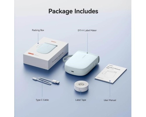 Термопринтер для друку наклейок NIIMBOT D11_H Blue (1AA57331612)