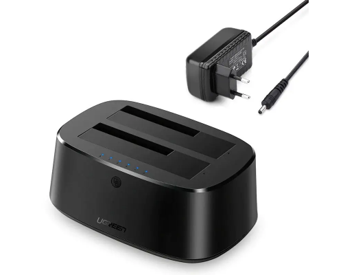Док-станція UGREEN CM198 USB 3.0 to SATA Dual-Bay Hard Drive Duplicator/Cloner EU (UGR-50857) (UGR-50857)