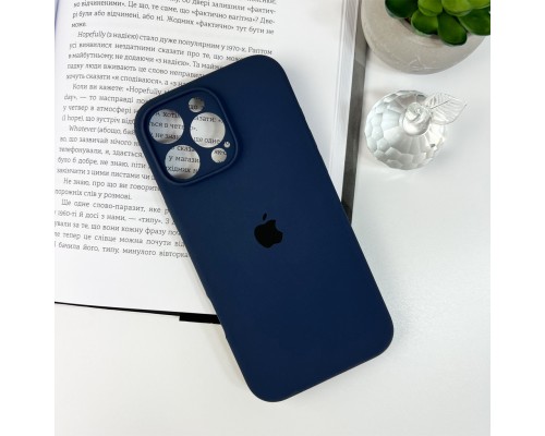 Чохол для смартфона Silicone Full Case AA Camera Protect for Apple iPhone 16 Pro Max 7,Dark Blue (FullAAi16PM-7)