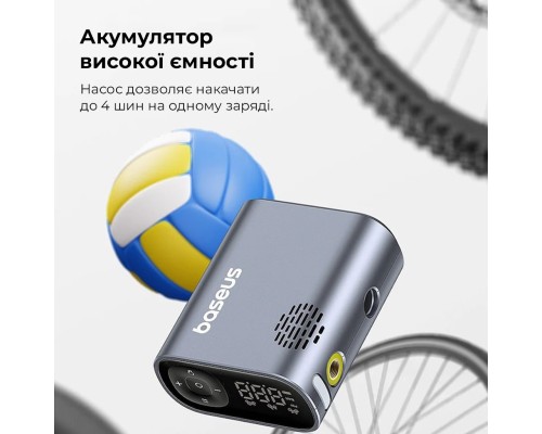 Автомобільний насос Baseus PrimeTrip Series Portable Bike Pump Cosmic Black (C11169000121-00)