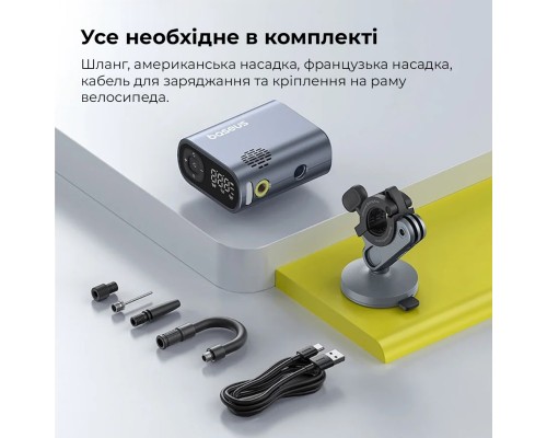 Автомобільний насос Baseus PrimeTrip Series Portable Bike Pump Cosmic Black (C11169000121-00)
