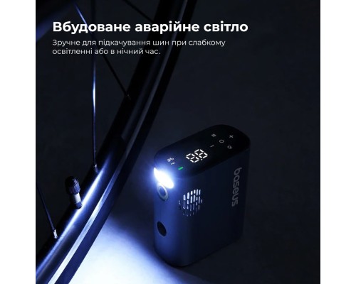 Автомобільний насос Baseus PrimeTrip Series Portable Bike Pump Cosmic Black (C11169000121-00)