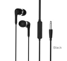 Навушники BOROFONE BM39 Refined chant universal earphones with mic Black (6931474716873)