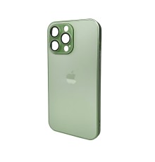 Чохол для смартфона AG Glass Matt Frame Color Logo for Apple iPhone 15 Pro Max Light Green (AGMattFrameiP15PMLGreen)