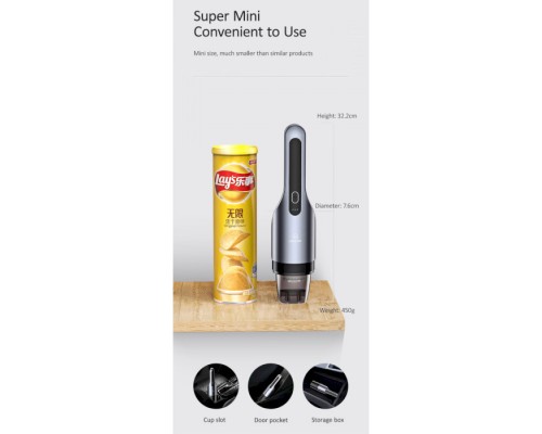 Автомобільний пилосос Usams US-ZB108-1 Mini Handheld Vacuum Cleaner Black (XCQZB10801)