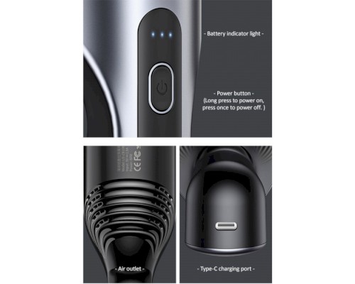 Автомобільний пилосос Usams US-ZB108-1 Mini Handheld Vacuum Cleaner Black (XCQZB10801)