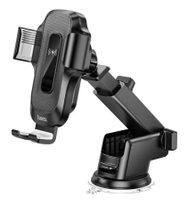 Автотримач для телефона з БЗП HOCO HW3 Wise automatic induction wireless fast charging car holder(center console) Black (6931474791849)