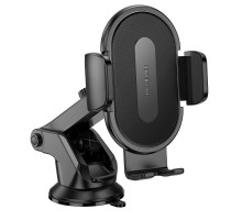Автотримач для телефона BOROFONE BH134 Rio push-type car holder (center console) Black (6941991120671)