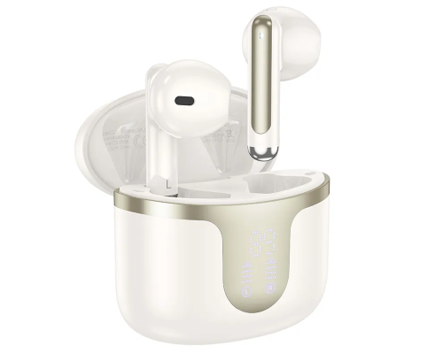 Бездротові навушники HOCO EQ7 Snowflake true wireless BT headset Milky White (6942007617734)