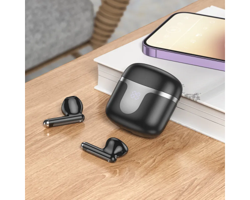 Бездротові навушники HOCO EQ7 Snowflake true wireless BT headset Black (6942007617727)