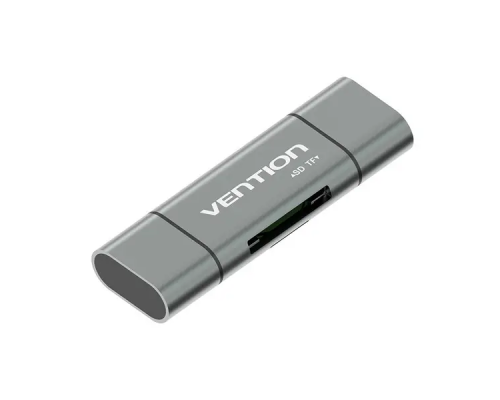 Кардрідер Vention USB3.0 Multi-function Card Reader Gray Metal Type (CCHH0) (CCHH0)