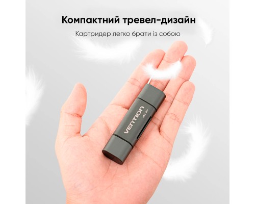 Кардрідер Vention USB3.0 Multi-function Card Reader Gray Metal Type (CCHH0) (CCHH0)