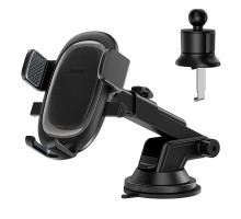 Автотримач для телефона Baseus UltraControl Pro Series Clamp-Type Car Holder Set Cluster Black (C40351600113-00)