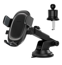Автотримач для телефона Baseus UltraControl Pro Series Clamp-Type Car Holder Set Cluster Black (C40351600113-00)