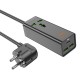 Мережевий подовжувач HOCO AC9A Talent PD30W(1C2A with 1 socket) desktop charger Black (6942007601634)