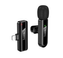 Бездротова мікрофонна система HOCO L20 Fair wireless microphone iP Black (6942007655484)