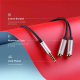 Аудіокабель UGREEN AV141 3.5mm male to 2 3.5mm female, 0,2m Black (UGR-30619)