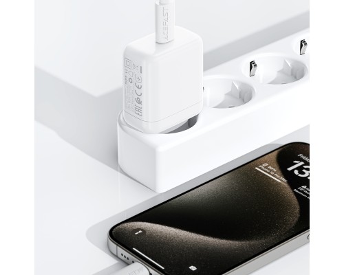 Мережевий зарядний пристрій ACEFAST A130 PD20W single USB-C charger White (6974316284659)