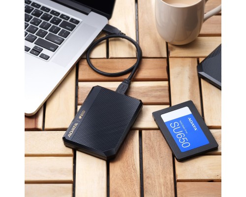 Зовнішня кишеня для накопичувача A-DATA EC600 для 2.5'' HDD/SSD USB3.2 Gen2 Black (EC600-BCBK)