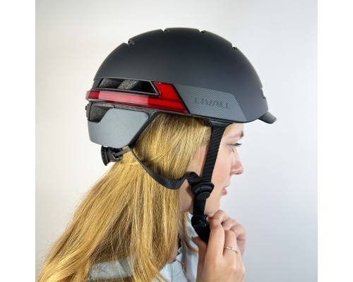 Захисний шолом Livall BH51M NSO (L) Black (57-61см), акустика JBL, мікрофон, сигнали поворотів та стопів, додаток, пульт BR80, застібка, Bluetooth (LIV-JB51MN-5312)