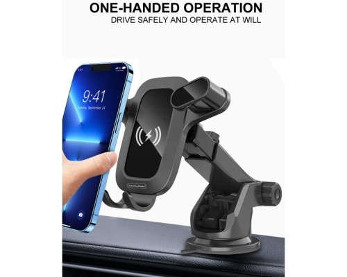 Автотримач для телефона з БЗП WUW-Z30 Black (6972573336265)