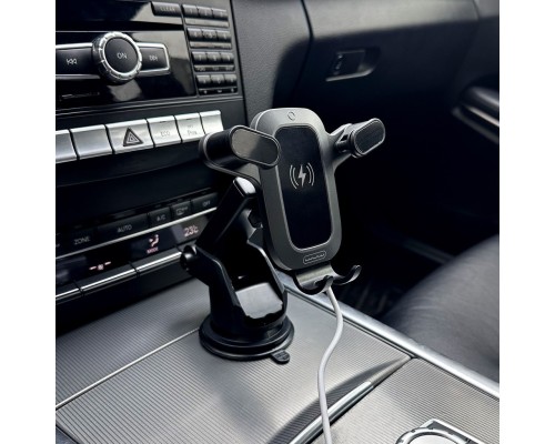 Автотримач для телефона з БЗП WUW-Z30 Black (6972573336265)