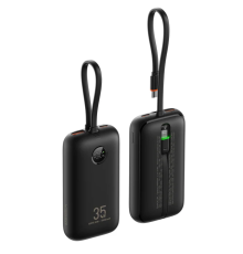 Зовнішній акумулятор VEGER 10000 mAh with built-in cables Type C / Lightning PD QC3.0 35W K1 (W1188) black (VG-W1188)