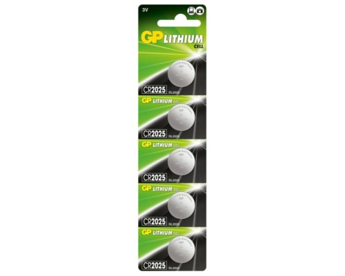 Батарейка GP CR2025 Lithium (5шт) (4891199001130)