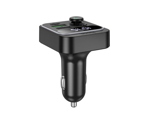 АЗП з FM-модулятором HOCO E85 Tiger PD20W+QC3.0 car BT FM transmitter Black (6942007634304)
