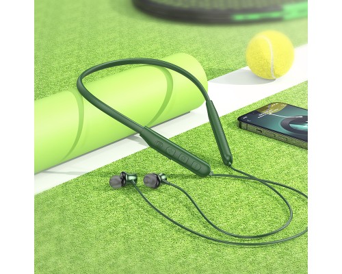 Бездротові спортивні навушники HOCO ES64 Easy Sound sports BT earphones Dark Green (6931474784490)