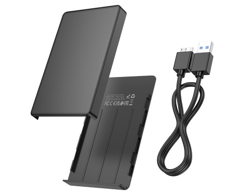 Зовнішня кишеня для накопичувача HOCO HB46 USB3.0 2.5-inch SATA hard drive enclosure Black (6942007628266)