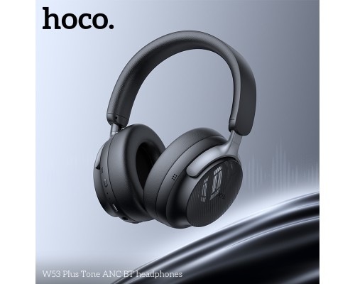 Бездротові накладні навушники HOCO W53 Plus Tone ANC BT headphones Classic Black (6942007646604)