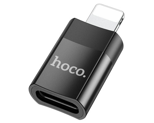 Адаптер HOCO UA17 iP Male to Type-C female USB2.0 adapter Black (6931474761996)