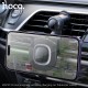 Автотримач для телефона з БЗП HOCO HW30 Crown magnetic wireless charging car holder (air outlet) Black Metal Gray (6942007646925)