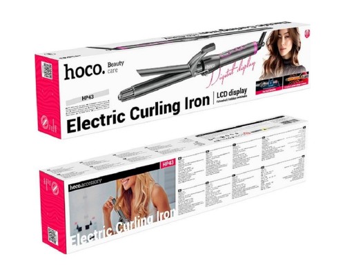 Плойка HOCO HP43 Electric manual curling iron with digital display(EU) Gray (6942007631655)